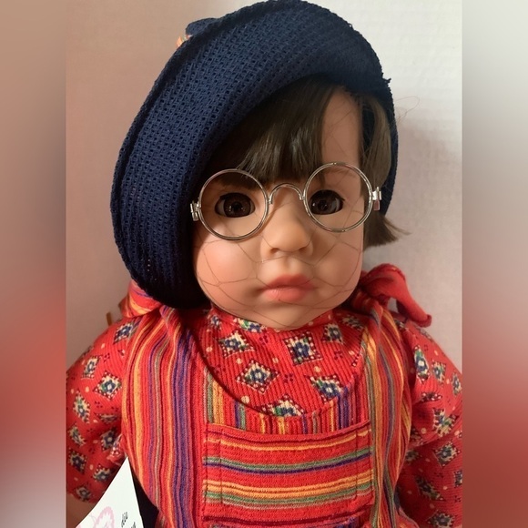 Gotz 1993 Puppen Baby Doll w/Glasses - Picture 1 of 8